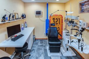 Photo of an exam room at the Freeburg location.